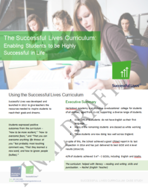 Successful Lives Teen Curriculum Case Study